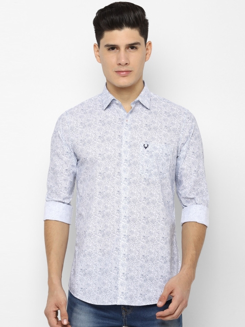 

Allen Solly Men White & Blue Slim Fit Printed Casual Shirt