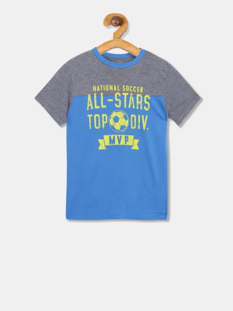 

The Childrens Place Boys Blue Printed Round Neck T-shirt