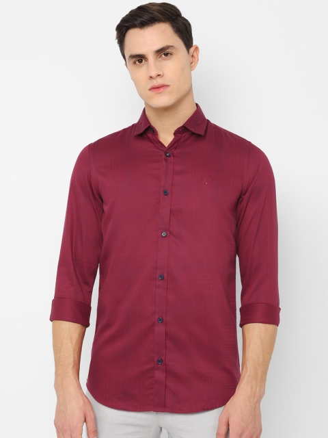 

Allen Solly Men Maroon Slim Fit Checked Casual Shirt