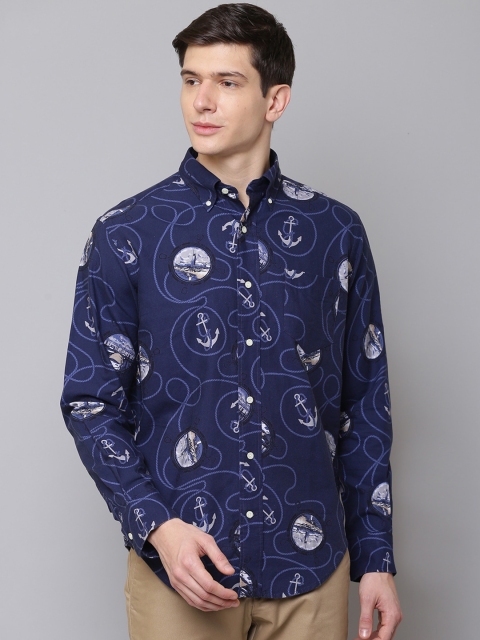 

GANT Men Blue Regular Fit Printed Casual Shirt