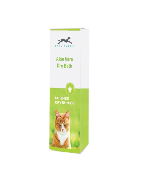 

PETS EMPIRE All Natural Dry Shampoo for Cats No Rinse Required - 250 ml, Green
