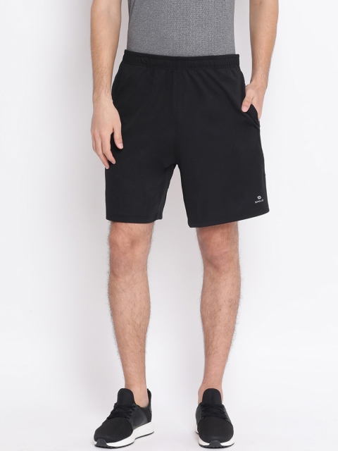 

Spolei Men Black Solid Slim Fit Sports Shorts