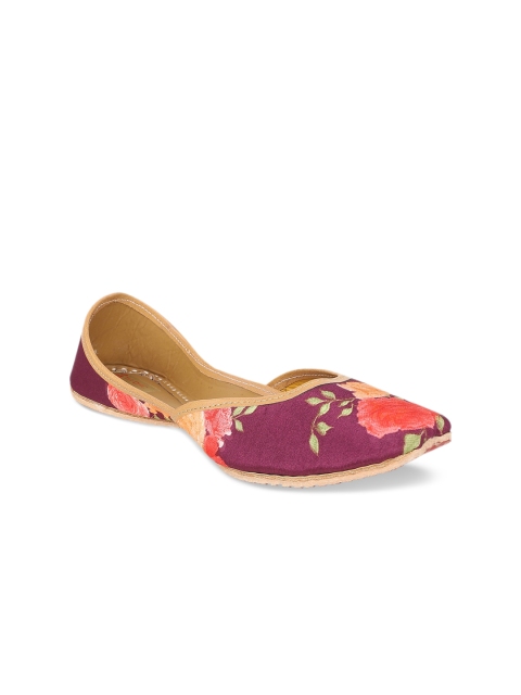 

Ta Chic Women Purple Printed Fabric Mojaris