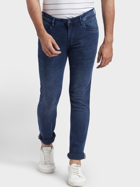 

ColorPlus Men Navy Blue Tapered Fit Mid-Rise Clean Look Jeans