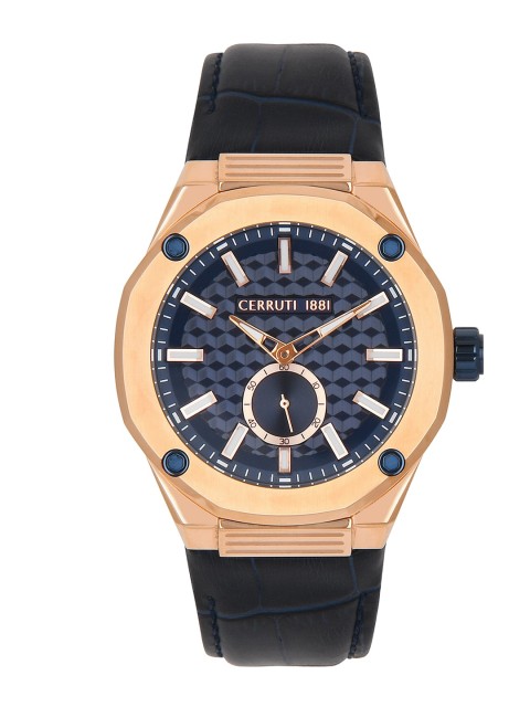 

Cerruti 1881 Men Blue Analogue Leather Watch CRA24702