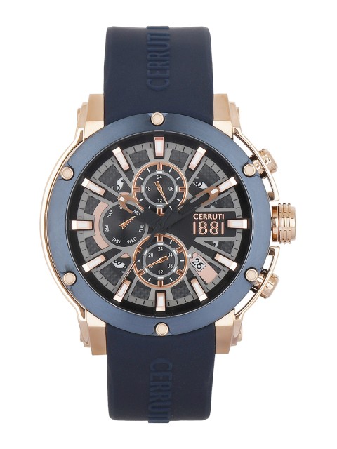 

Cerruti 1881 Men Black & Blue Analogue Watch CRA28606