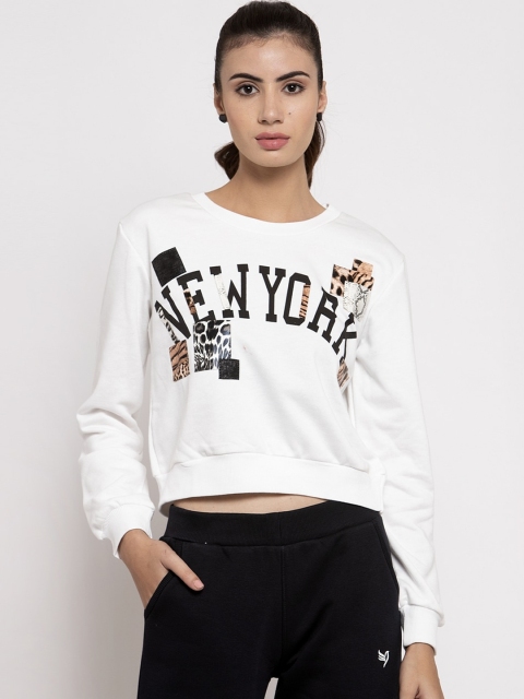 

Global Republic Women Off-White Printed Sweatshirt