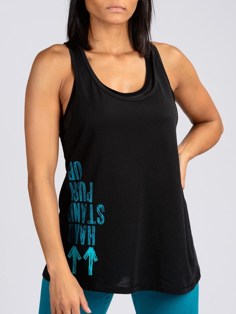 

Domyos By Decathlon Women Black Printed Cross-Training Tank Top