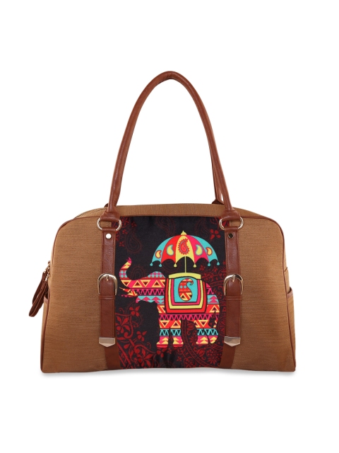 

All Things Sundar Brown Printed Shoulder Bag