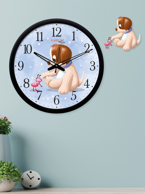 

RANDOM Blue & Beige Round Printed 30 cm Analogue Wall Clock