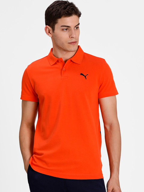 

Puma Men Orange Solid Graphic Polo VI