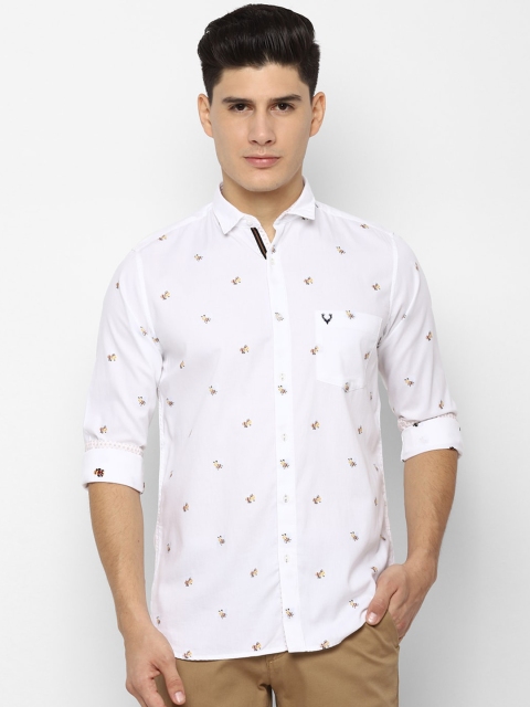 

Allen Solly Men White Slim Fit Printed Casual Shirt