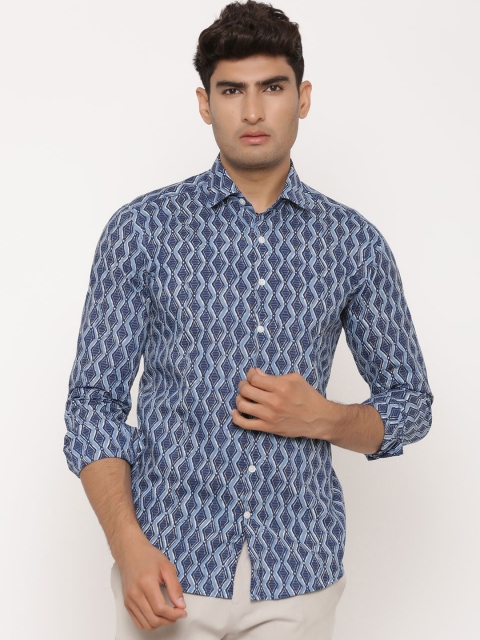 

Tistabene Men Blue Regular Fit Printed Casual Shirt