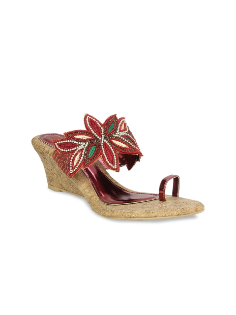 

Inc 5 Women Maroon Embellished Sandals
