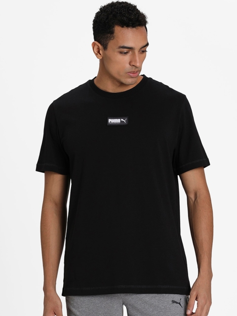 

Puma Men Black Printed Round Neck T-shirt