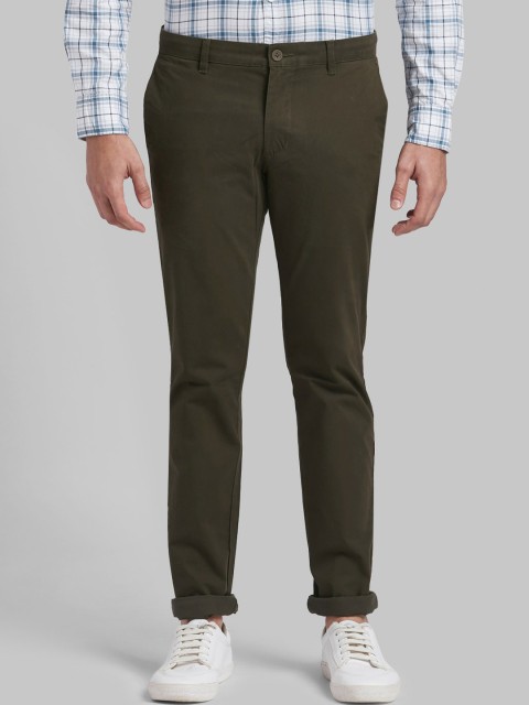 

Parx Men Olive Green Skinny Fit Solid Regular Trousers