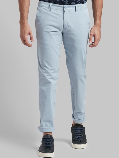 

Parx Men Blue Tapered Fit Solid Regular Trousers