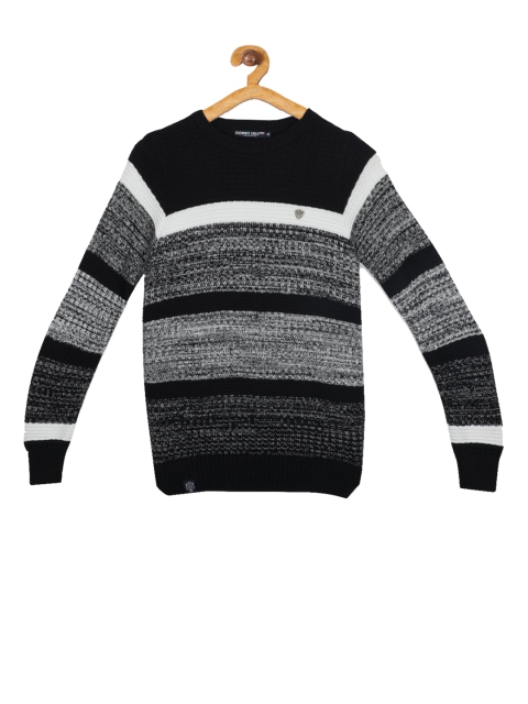 

Monte Carlo Boys Grey & Black Striped Pullover Sweater