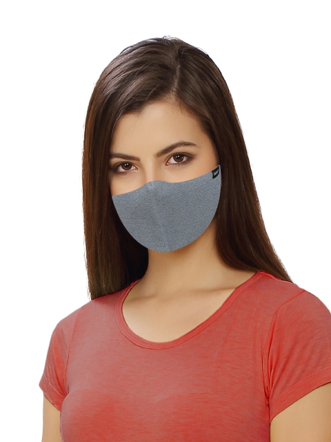 

inocenCia Unisex Grey 2 Ply Solid Reusable Cloth Mask