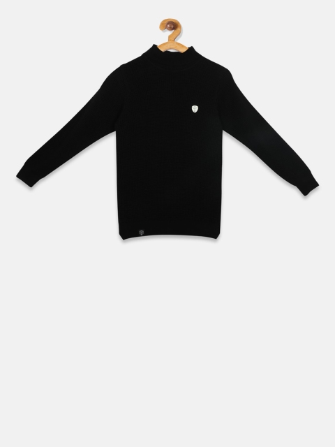 

Monte Carlo Boys Black Solid Turtle Neck Sweater