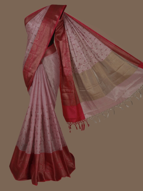 

Pothys Pink Printed Cotton Blend Saree