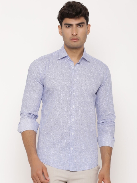 

Tistabene Men White & Blue Regular Fit Printed Casual Shirt