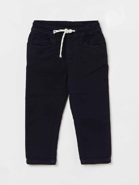 

Juniors by Lifestyle Boys Navy Blue Regular Fit Solid Regular Trousers