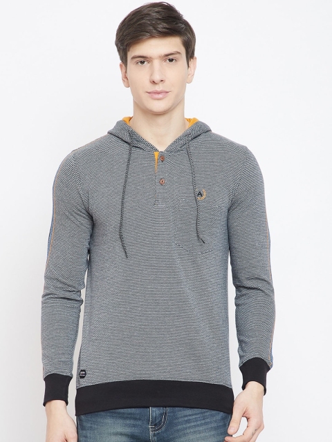 

Adobe Men Grey Printed Hood T-shirt