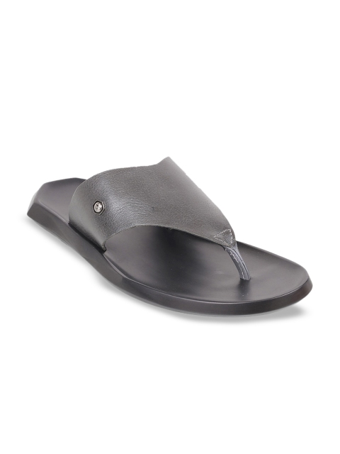

Metro Men Grey Leather Comfort Sandals