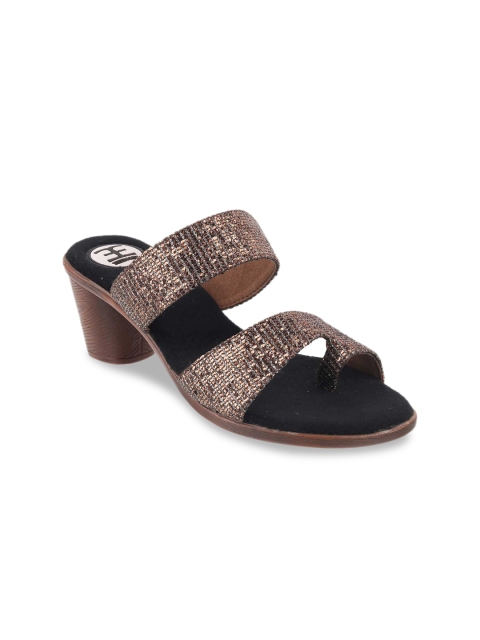 

Catwalk Women Bronze-Toned Embellished Block Heels