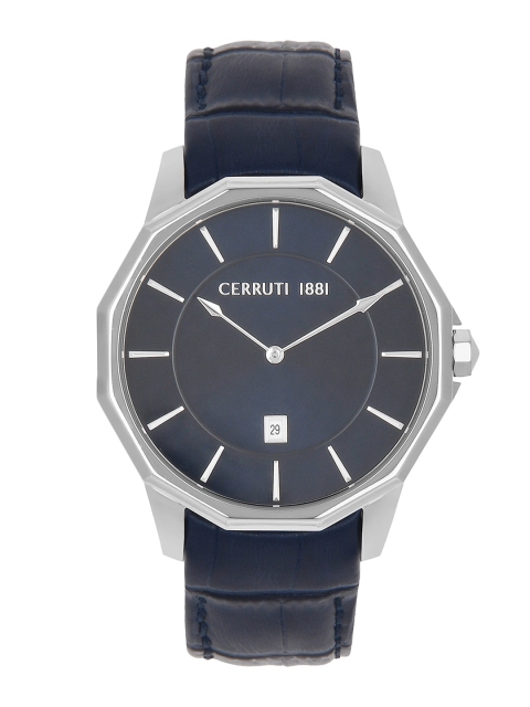 

Cerruti 1881 Men Blue Analogue Leather Watch CRA21902