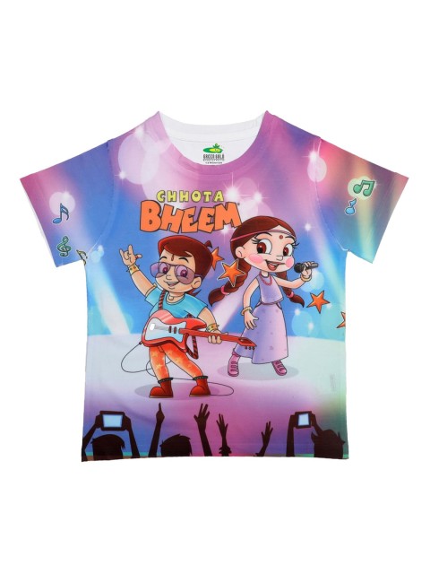 

Chhota Bheem Boys Multicoloured Printed Round Neck T-shirt, Multi