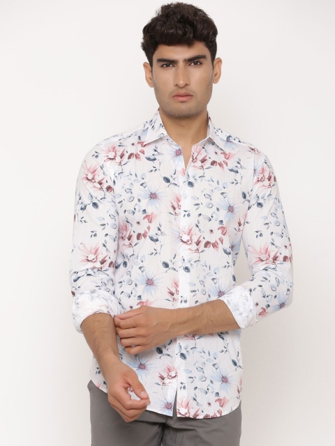 

Tistabene Men White & Blue Regular Fit Estetico Floral Printed Casual Shirt