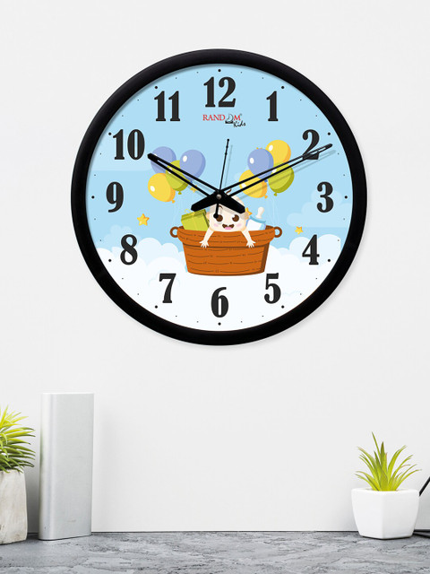 

RANDOM Multicolored Baby Gift Round Shaped Wall Clock With Glass, Multi