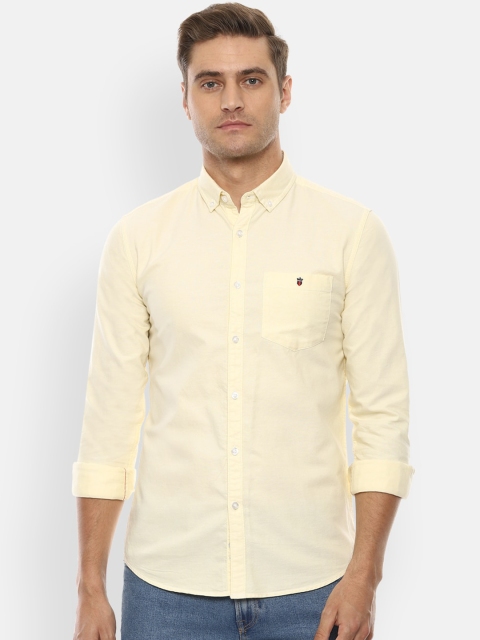 

Louis Philippe Jeans Men Yellow Slim Fit Solid Casual Shirt