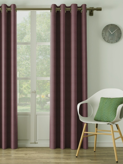 

DDecor Maroon Solid Single Long Door Curtain