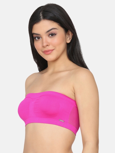 

Da Intimo Pink Solid Non-Wired Non Padded Bandeau Bra DI-1284