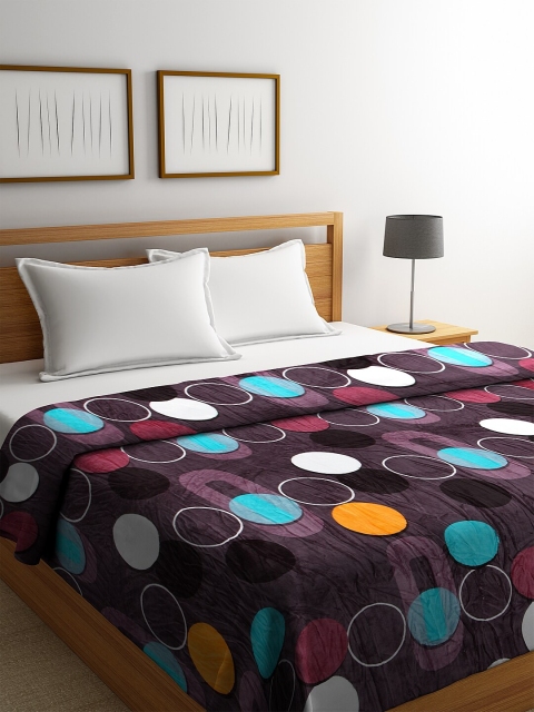 

NEUDIS Purple Geometric AC Room 233 GSM Double Bed Blanket