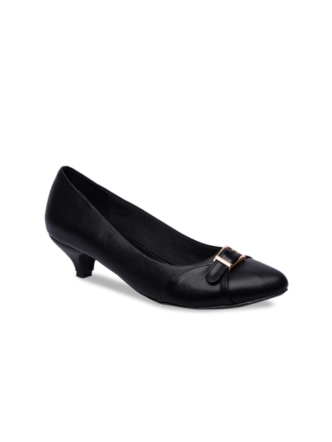 Inc 5 Women Black Solid Kitten Heels