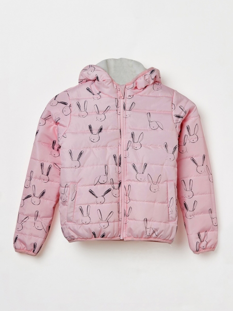 

Fame Forever by Lifestyle Girls Pink Printed Puffer Jacket