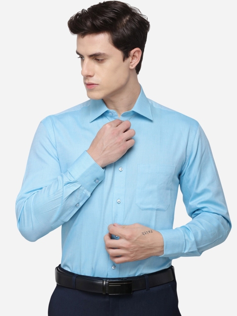 

Greenfibre Men Blue Regular Fit Solid Casual Shirt