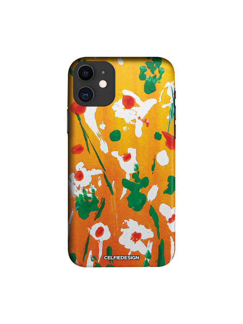 

CelfieDesign Yellow & White Printed Apple iPhone 11 Back Cover