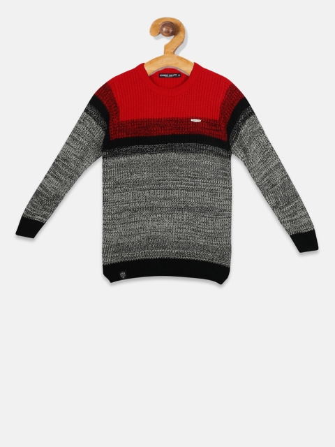

Monte Carlo Boys Red & Grey Colourblocked Pullover Sweater