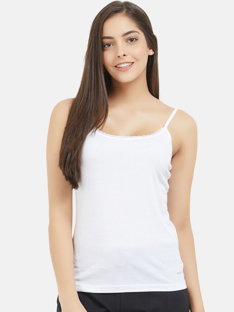 

Fruit of the loom Women White Solid Camisole FCAS02-A1S2