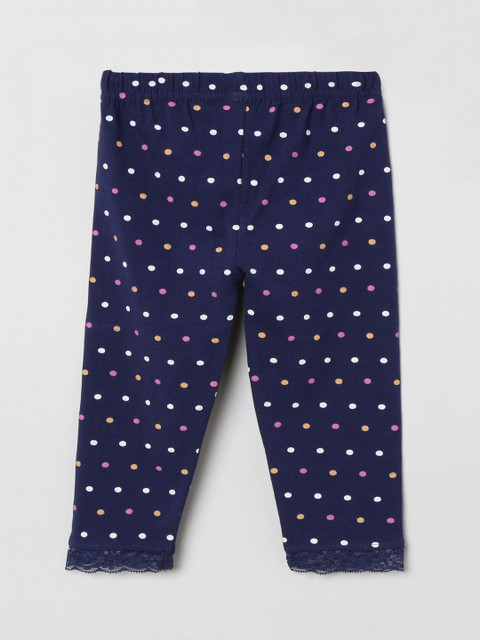 

max Infant Navy Blue Printed Leggings
