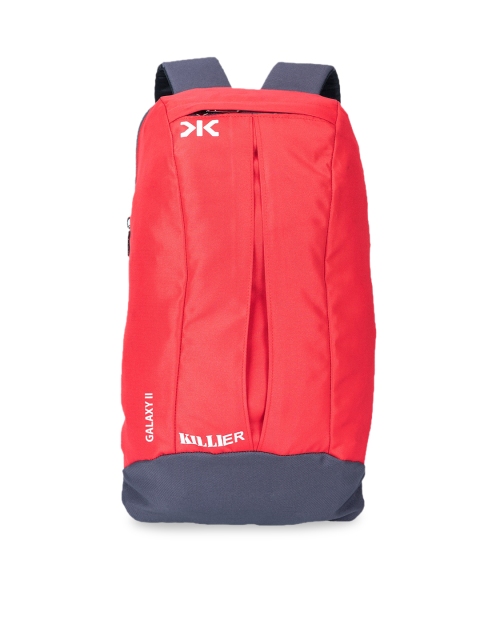 

Killer Unisex Red & Grey Colourblocked Medium Backpack