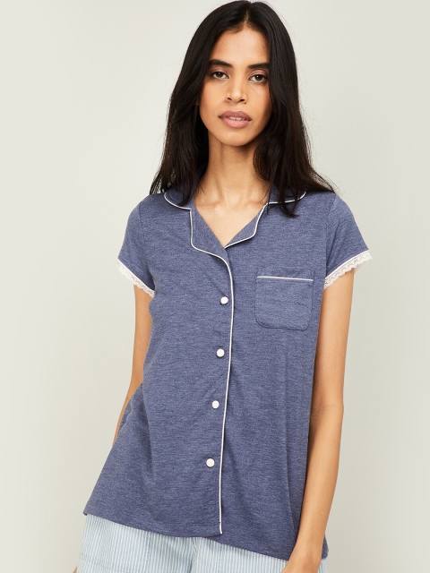 

Ginger by Lifestyle Women Navy Blue Solid Nightdress