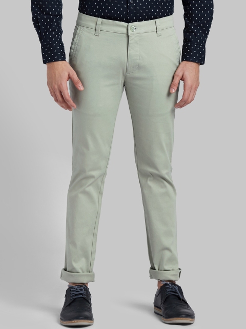 

Parx Men Green Skinny Fit Solid Regular Trousers