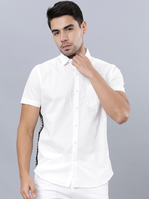 

Ecko Unltd Men White Slim Fit Solid Casual Shirt