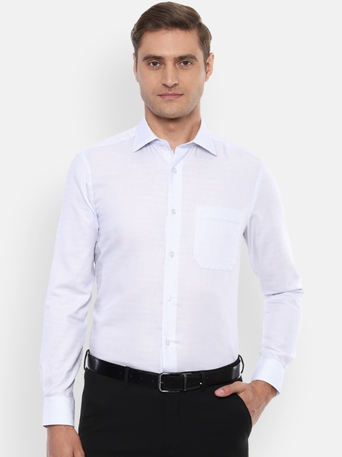 

Louis Philippe Men Blue Regular Fit Self Design Casual Shirt